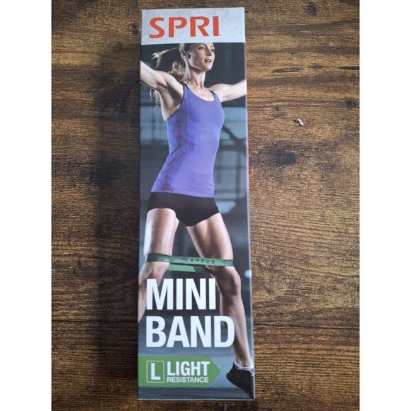 SPRI Mini Band Light Resistances GREEN Set of 5 Light Resistance Bands - Picture 1 of 9